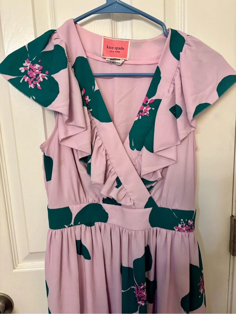 kate spade pink and green floral dress
